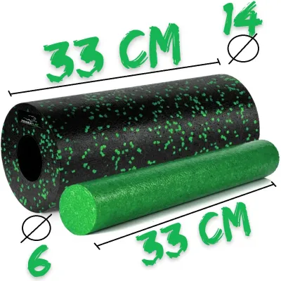 Массажный роллер гладкий PowerPlay PP-4348 2 in 1 EPP Foam Roller 33x14 см Черно-зеленый Массажный роллер гладкий PowerPlay PP-4348 2 in 1 EPP Foam Roller 33x14 см Черно-зеленый