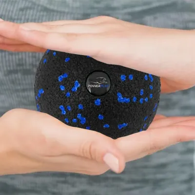 Массажный мяч PowerPlay PP-4350 Epp Massage Ball 8 см Черно-синий