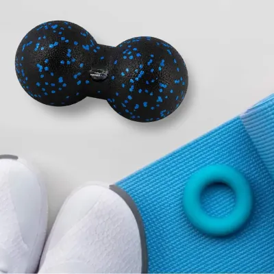 Масажний м'яч подвійний PowerPlay PP-4352 Epp foam peanut ball 8х16 см Чорно-синій Масажний м'яч подвійний PowerPlay PP-4352 Epp foam peanut ball 8х16 см Чорно-синій