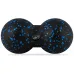 Масажний м'яч подвійний PowerPlay PP-4352 Epp foam peanut ball 8х16 см Чорно-синій