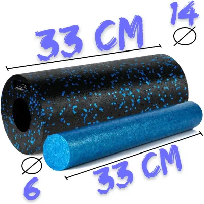 Массажный роллер гладкий PowerPlay PP-4348 2 in 1 EPP Foam Roller 33x14 см Черно-синий Массажный роллер гладкий PowerPlay PP-4348 2 in 1 EPP Foam Roller 33x14 см Черно-синий