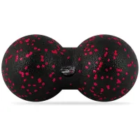 Масажний м'яч подвійний PowerPlay PP-4352 Epp foam peanut ball 8х16 см Чорно-червоний