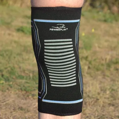 Наколенники спортивные PowerPlay PP-4099 Knee Support Черно-синий L-XL