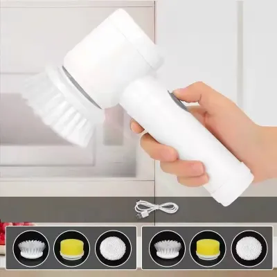 Щітка для прибирання на акумуляторі ANbeauty із 3 змінними насадками Білий (AN0103475) Щітка для прибирання на акумуляторі ANbeauty із 3 змінними насадками Білий (AN0103475)