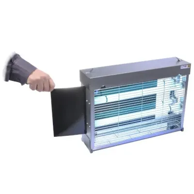 Уничтожитель насекомых двусторонний с клейкой бумагой Pomel DUO LT-60 350х470 х120 мм Серый