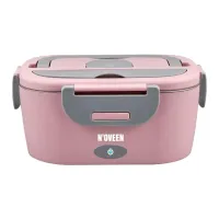 Ланч-бокс Noveen LB755 Glamour 230х160х105 мм Рожево-сірий Ланч-бокс Noveen LB755 Glamour 230х160х105 мм Рожево-сірий