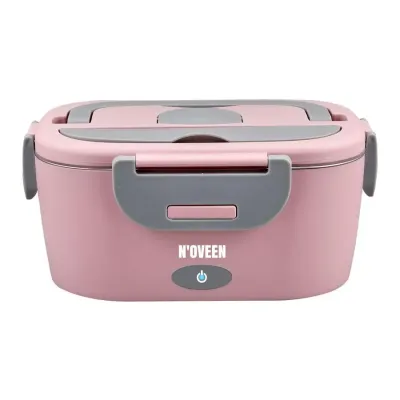 Ланч-бокс Noveen LB755 Glamour 230х160х105 мм Рожево-сірий