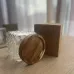 Ємність скляна SNT із дерев'яною кришкою 1 л квадрат Прозорий Ємність скляна SNT із дерев'яною кришкою 1 л квадрат Прозорий