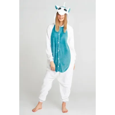Пижама кигуруми Jamboo Единорог Бело-голубой S (J400243) Пижама кигуруми Jamboo Единорог Бело-голубой S (J400243)