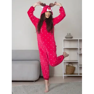 Пижама кигуруми Jamboo Олень рождественский XL Розовый (J401850) Пижама кигуруми Jamboo Олень рождественский XL Розовый (J401850)