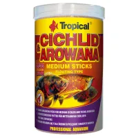 Сухой корм для аквариумных плотоядных рыб Tropical Cichlid & Arowana Medium Sticks палочки 1 л 360 г (63526)