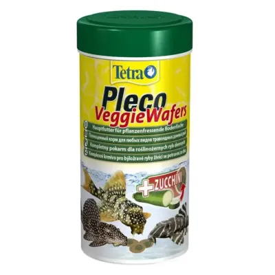 Сухой корм для аквариумных рыб Tetra Pleco Veggie Wafers в пластинках для травоядных донных рыб 250 мл (199118)