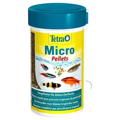 Сухой корм для мелких аквариумных рыб Tetra Micro Pellets в гранулах 100 мл (277496)