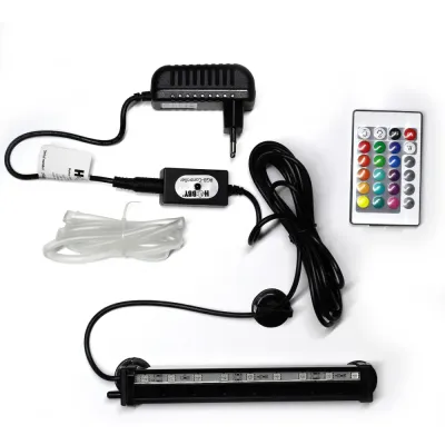 Розпилювач для акваріума Hobby Bubble Air LED colour & moon 33 см Чорний (HB00660)