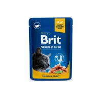Консерви для кішок Brit Premium Cat pouch з лососем та фореллю 100 г (100271 /505999)