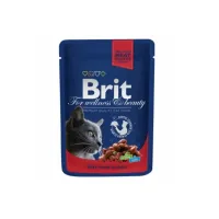 Консерви Brit Premium Cat pouch з тушкованою яловичиною та горошком 100 г (100270 /505982)