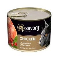 Вологий корм для стерилізованих кішок Savory Cat Can Adult Sterilised з куркою 200 г (30754) Вологий корм для стерилізованих кішок Savory Cat Can Adult Sterilised з куркою 200 г (30754)
