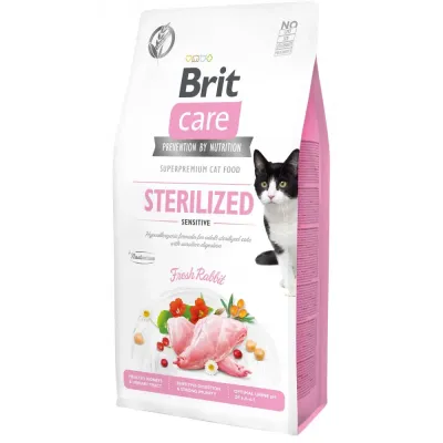 Корм для стерилізованих кішок із чутливим травленням Brit Care Sterilized Sensitive із кроликом 7 кг (171289/0754)