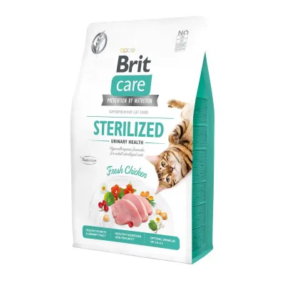 Корм для стерелизованных кошек с поддержанием мочевыделительной системы Brit Care Sterilized Urinary Health с курицей 2 кг (171286/0730)