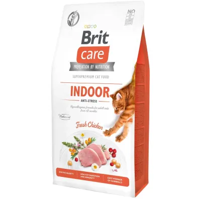 Корм для кішок живуть у приміщенні Brit Care Indoor Anti-stress з куркою 7 кг (171301/0846)