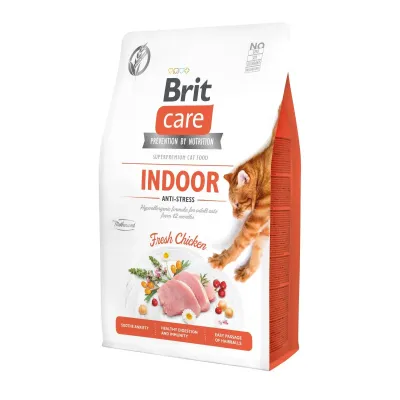 Корм для кішок, що живуть у приміщенні Brit Care Indoor Anti-stress з куркою 400 г (171303/0860)