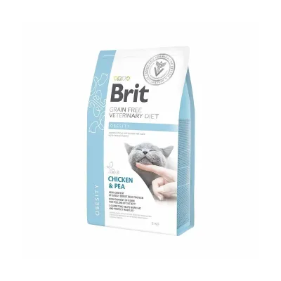 Корм для зниження ваги кішки Brit Veterinary Diet Obesity з куркою 2 кг (170966/528479)