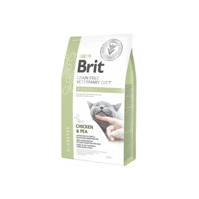 Корм для кішок при цукровому діабеті Brit Veterinary Diet Diabetes з куркою 2 кг (170969/528523)