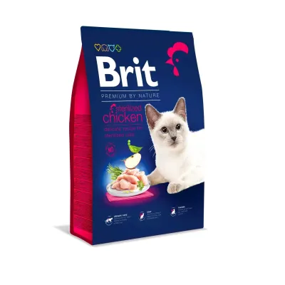 Корм для стерилизованных кошек Brit Premium by Nature Cat Sterilized Chicken с курицей 8 кг (171870)
