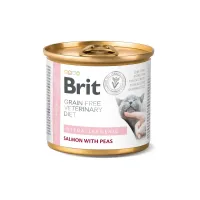 Вологий корм для кішок з харчовою аллергією Brit Veterinary Diet Hypoallergenic з лососем та горохом 200 г (100709) Вологий корм для кішок з харчовою аллергією Brit Veterinary Diet Hypoallergenic з лососем та горохом 200 г (100709)