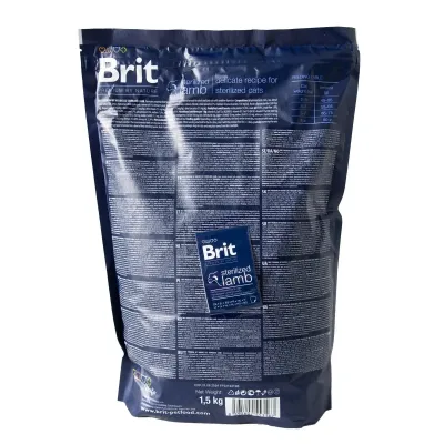Сухой корм для стелиризированных кошек Brit Premium by Nature Cat Sterilized Lamb с ягненком 1.5 кг (171863)