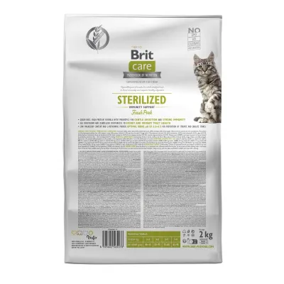 Сухой корм для стерилизованных кошек Brit Care Cat Grain Free Sterilized Immunity Support с свининой 2 кг (172545) Сухой корм для стерилизованных кошек Brit Care Cat Grain Free Sterilized Immunity Support с свининой 2 кг (172545)