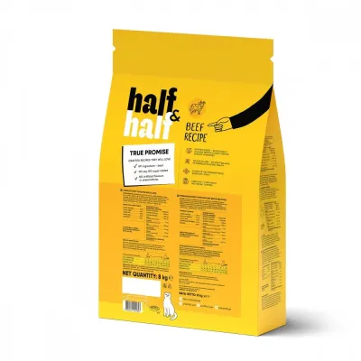 Сухий корм для кішок Half&Half Adult 8 кг з яловичиною (20857)