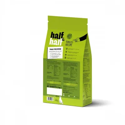 Сухий корм для кішок з чутливим травленням та шкірою Half&Half Sensitive Digestion 2 кг з індичкою (20826)
