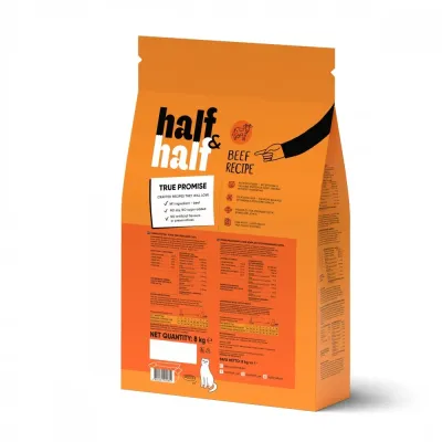 Сухой корм для кошек Half&Half Sterilized 8 кг с говядиной (20819)