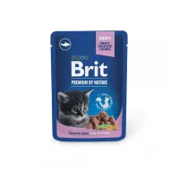 Вологий корм для кошенят Brit Premium pouch з білою рибою в желе 100 г (111835)