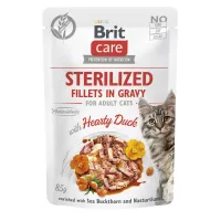 Влажный корм для кошек Brit Care Cat Sterilized с уткой в соусе 85 г (101043)