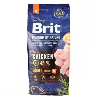 Сухий корм для дорослих собак середніх порід Brit Premium Adult M з куркою 15 кг (170818/6376) Сухий корм для дорослих собак середніх порід Brit Premium Adult M з куркою 15 кг (170818/6376)