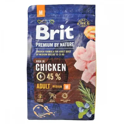 Сухий корм для дорослих собак середніх порід Brit Premium Adult M з куркою 3 кг (170816/6352) Сухий корм для дорослих собак середніх порід Brit Premium Adult M з куркою 3 кг (170816/6352)