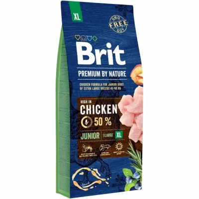 Сухий корм для цуценят та молодих собак гігантських порід Brit Premium Junior XL з куркою 15 кг (170831/6505)