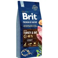Сухой корм Brit Premium Light для собак с избыточным весом с индейкой 15 кг (170841/6604) (4515)