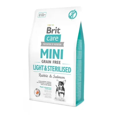 Сухой корм для взрослых собак миниатюрных пород Brit Care GF Mini Light & Sterilised с кроликом 2 кг (170785/1067) Сухой корм для взрослых собак миниатюрных пород Brit Care GF Mini Light & Sterilised с кроликом 2 кг (170785/1067)