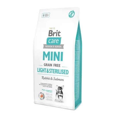 Сухой корм для взрослых собак миниатюрных пород Brit Care GF Mini Light & Sterilised с кроликом 7 кг (170787/1081) Сухой корм для взрослых собак миниатюрных пород Brit Care GF Mini Light & Sterilised с кроликом 7 кг (170787/1081)