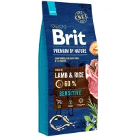 Сухий корм для собак з чутливим травленням Brit Premium Sensitive Lamb & Rice з ягнятком 15 кг (170845/6642)