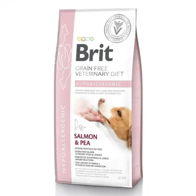 Сухой корм для взрослых собак при пищевой аллергии Brit VetDiets Hypoallergenic с лососем 12 кг (170938/8035) Сухой корм для взрослых собак при пищевой аллергии Brit VetDiets Hypoallergenic с лососем 12 кг (170938/8035)