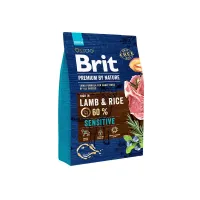 Сухой корм для собак с чувствительным пищеварением Brit Premium Sensitive Lamb & Rice с ягненком 3 кг (170843/6628)