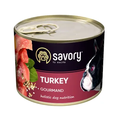 Влажный корм для собак Savory с индейкой 200 г (30501)