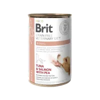 Вологий корм для собак Brit VetDiets Renal при захворюванні нирок з тунцем та лососем 400 г (100267)