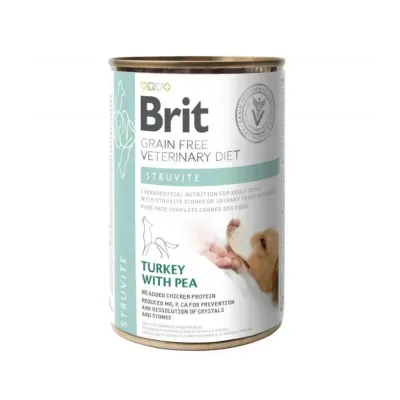 Вологий корм для собак Brit VetDiets Struvite профілактика сечокам'яної хвороби з індичкою та горохом 400 г (100279/6078)