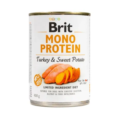 Корм для собак Brit Mono Protein Turkey & Sweet Potato с индейкой и бататом 400 г (100837/100056/9759)