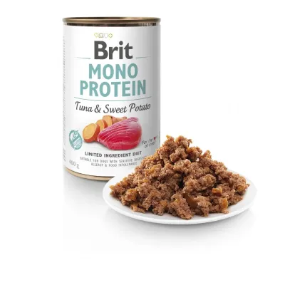 Корм для собак Brit Mono Protein Tuna & Sweet Potato с тунцом и бататом 400 г (100836/100055/9742) Корм для собак Brit Mono Protein Tuna & Sweet Potato с тунцом и бататом 400 г (100836/100055/9742)